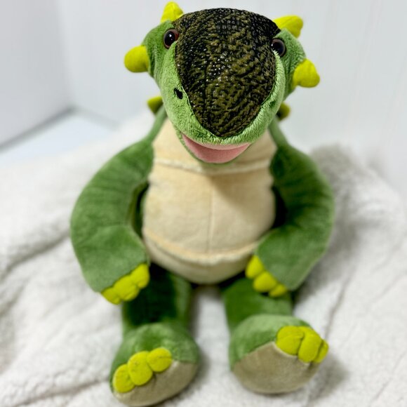 Build-A-Bear 16" Green Dinosaur Plush Spiked Green & Yellow Dino, Stuffed Animal - Picture 2 of 6